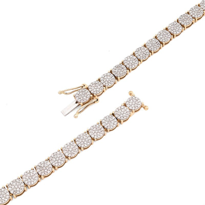 4.5MM 10k Yellow Gold 5 CTW Natural Diamond Tennis Chain 20 Inch 21.9gm Necklace - Elite Jewelers - Necklaces & Chains