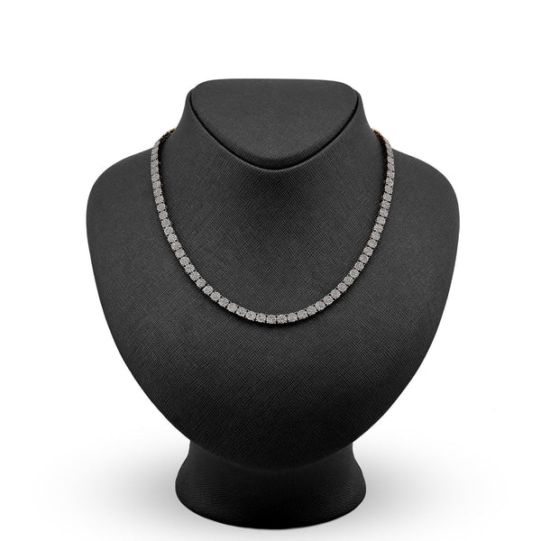 4.5MM 10k Yellow Gold 5 CTW Natural Diamond Tennis Chain 20 Inch 21.9gm Necklace - Elite Jewelers - Necklaces & Chains