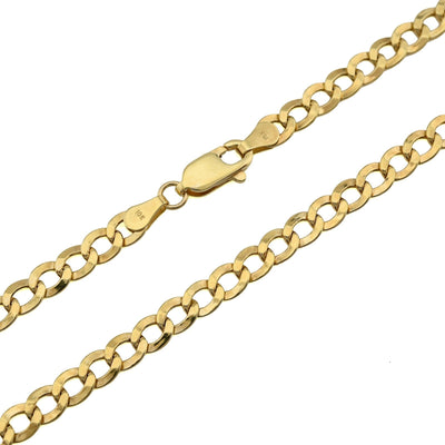 4.5MM 10k Yellow Gold 5.9gms Cuban link Curb Chain Mens Womens 18In Necklace - Elite Jewelers - Necklaces & Chains