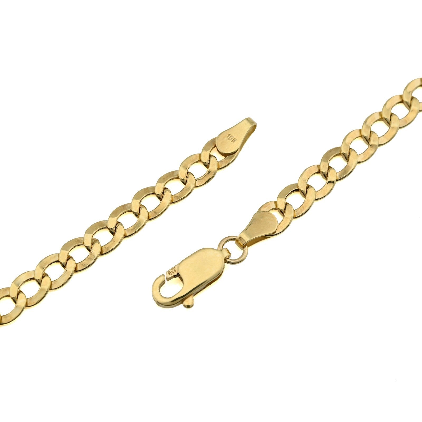 4.5MM 10k Yellow Gold 5.9gms Cuban link Curb Chain Mens Womens 18In Necklace - Elite Jewelers - Necklaces & Chains