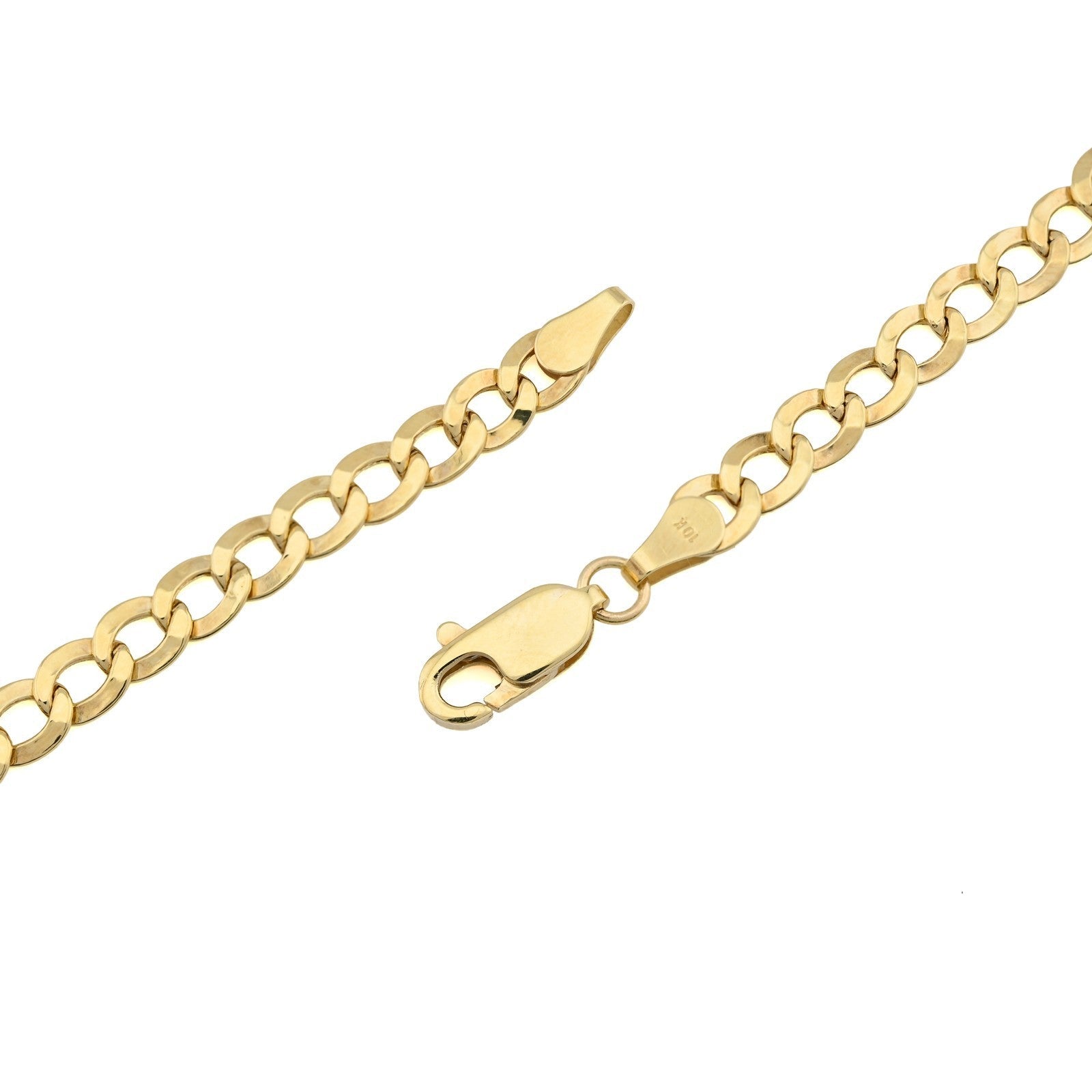 4.5MM 10k Yellow Gold 5.9gms Cuban link Curb Chain Mens Womens 18In Necklace - Elite Jewelers - Necklaces & Chains