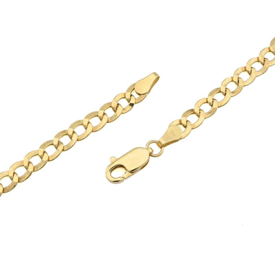 4.5MM 10k Yellow Gold 5.9gms Cuban link Curb Chain Mens Womens 18In Necklace - Elite Jewelers - Necklaces & Chains