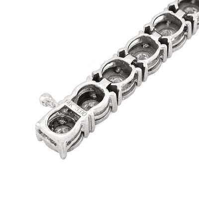 4.5MM 14k White Gold 13gms 3CTW Natural Diamond Tennis Bracelet 7 Inches Armlet - Elite Jewelers - Bracelets