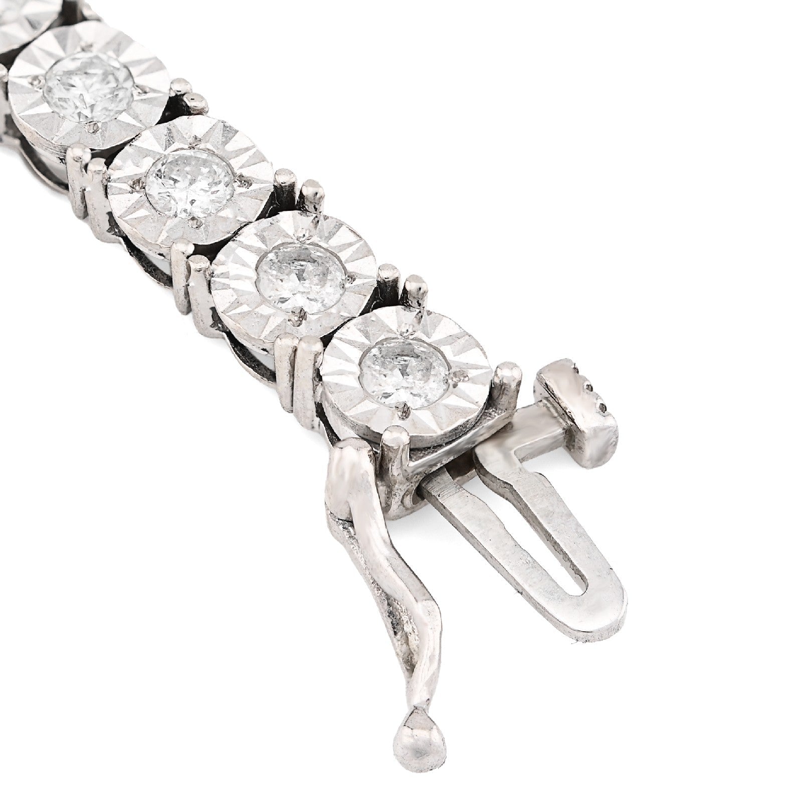 4.5MM 14k White Gold 13gms 3CTW Natural Diamond Tennis Bracelet 7 Inches Armlet - Elite Jewelers - Bracelets