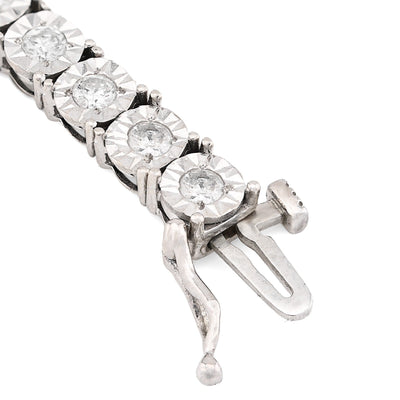 4.5MM 14k White Gold 13gms 3CTW Natural Diamond Tennis Bracelet 7 Inches Armlet - Elite Jewelers - Bracelets