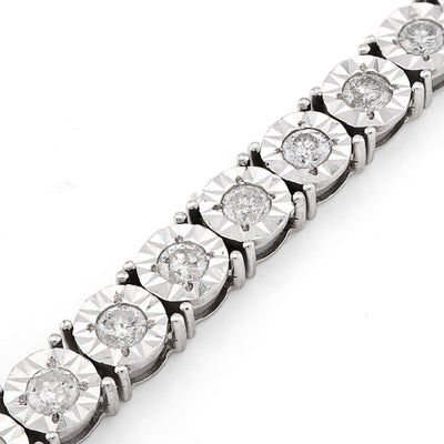 4.5MM 14k White Gold 13gms 3CTW Natural Diamond Tennis Bracelet 7 Inches Armlet - Elite Jewelers - Bracelets