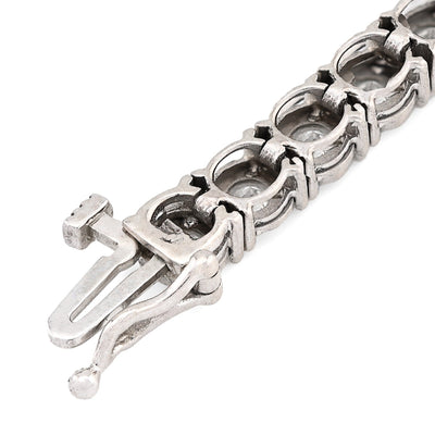 4.5MM 14k White Gold 13gms 3CTW Natural Diamond Tennis Bracelet 7 Inches Armlet - Elite Jewelers - Bracelets