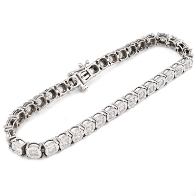 4.5MM 14k White Gold 13gms 3CTW Natural Diamond Tennis Bracelet 7 Inches Armlet - Elite Jewelers - Bracelets