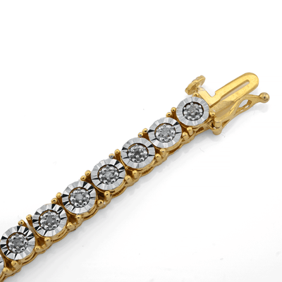 4.5MM 925 Sterling Silver 2CTW Natural Diamond Yellow Tennis Chain 18In Necklace - Elite Jewelers - Necklaces & Chains