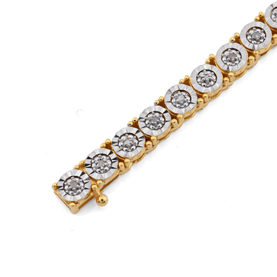 4.5MM 925 Sterling Silver 2CTW Natural Diamond Yellow Tennis Chain 18In Necklace - Elite Jewelers - Necklaces & Chains