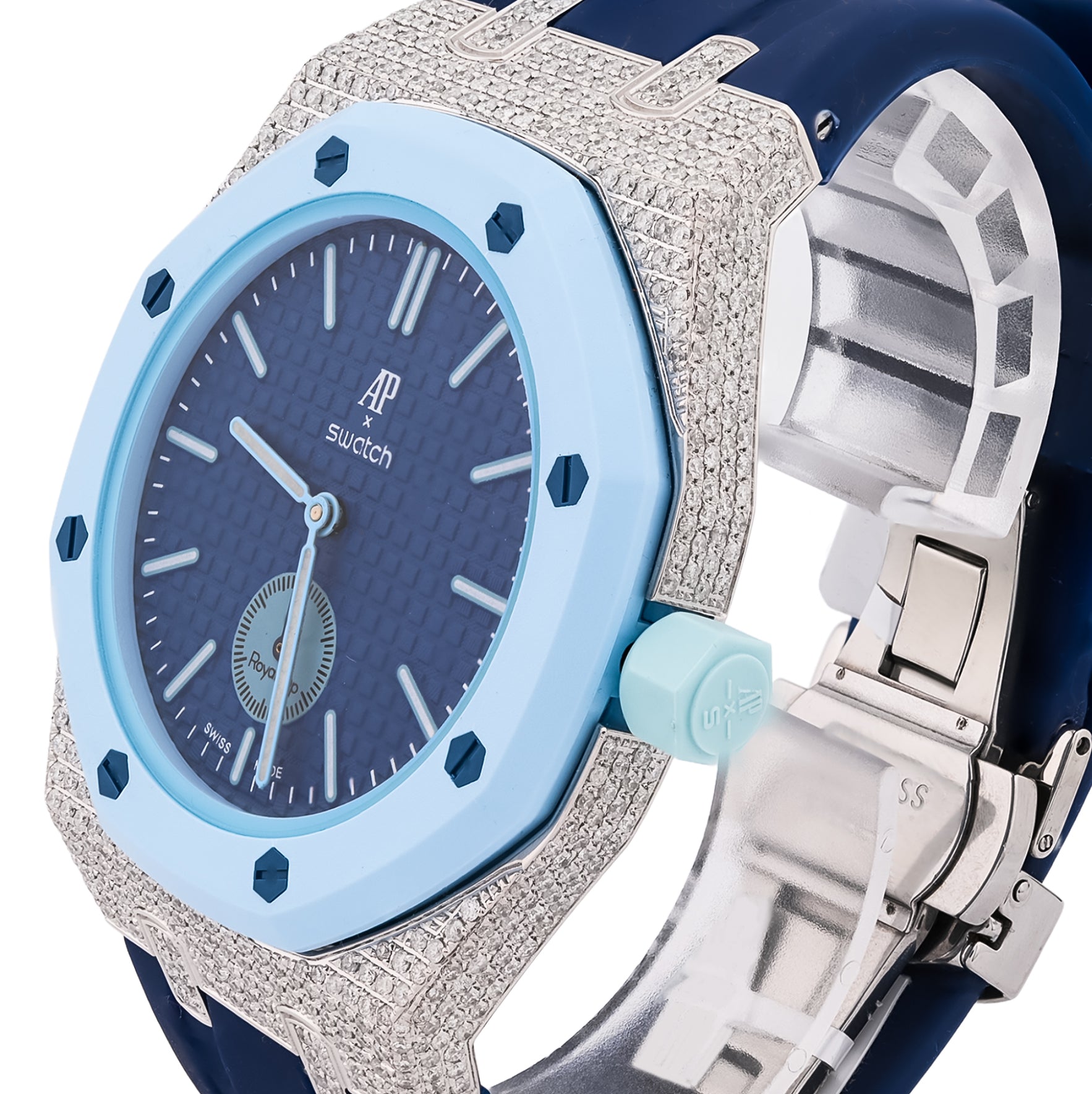 AP x Swatch Royal Pop Natural Diamond Band Watch Lan Ba
