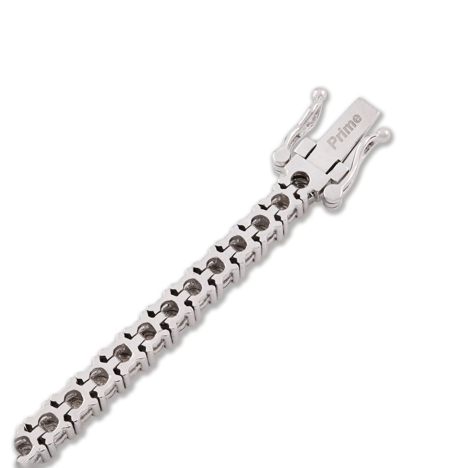 4MM 10k White Gold 15.8g 1.26CTW Natural Diamond Illusion Tennis Bracelet 8 Inch - Elite Jewelers - Bracelets
