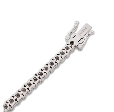 4MM 10k White Gold 15.8g 1.26CTW Natural Diamond Illusion Tennis Bracelet 8 Inch - Elite Jewelers - Bracelets