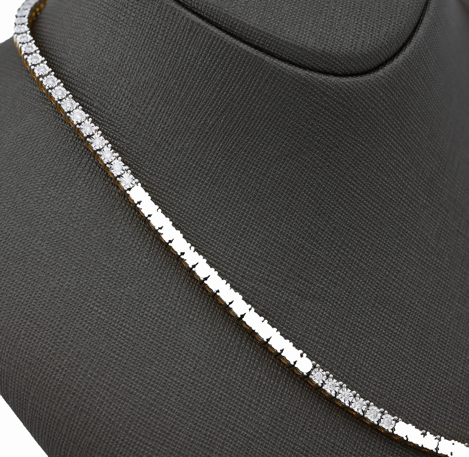 4MM 10k Yellow Gold 3.02CTW Natural Diamond Tennis Chain 33.9gm 20 Inch Necklace - Elite Jewelers - Necklaces