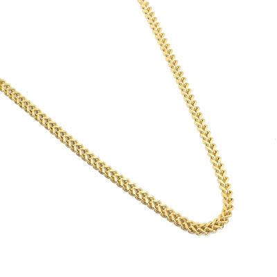 4MM Franco Chain Real 1/10th 10k Yellow Gold Bonded 925 Silver 18 Inch Neckalce - Elite Jewelers - Necklaces & Chains