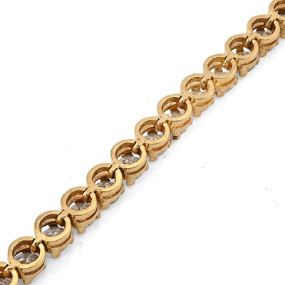 4MM Pure 14k Yellow Gold 10.4gms 6.1CTW Natural Diamond Tennis Bracelet 7 Inches - Elite Jewelers - Bracelets