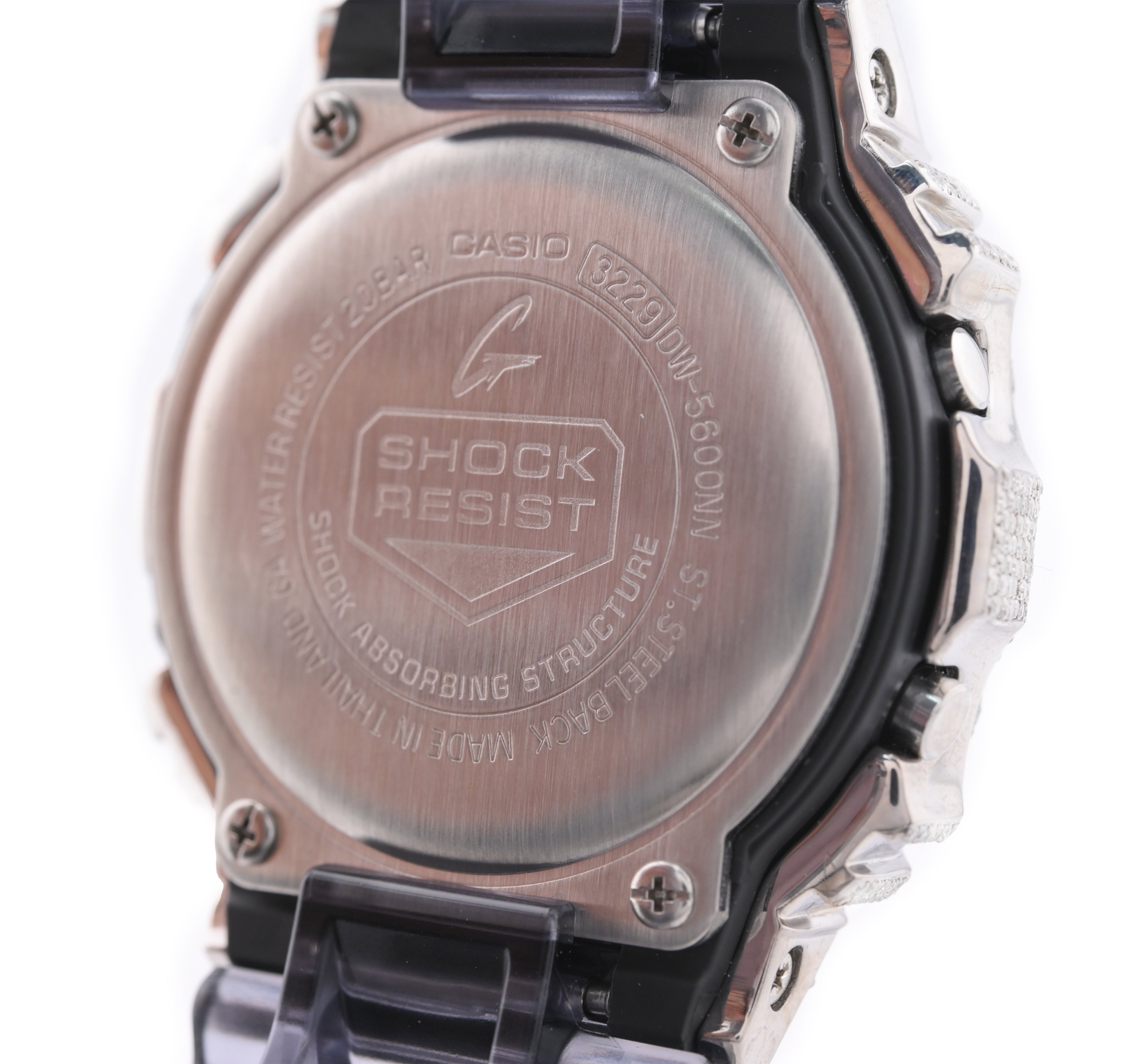 G-Shock DW-5600NN 3.00 CTW Diamond Bezel Iced Out Watch