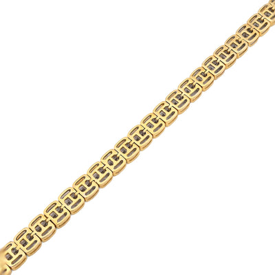5.5MM 10k Yellow Gold 15.2gm 3.72CTW Round/Baguette Pure Diamond Tennis Bracelet - Elite Jewelers - Bracelets