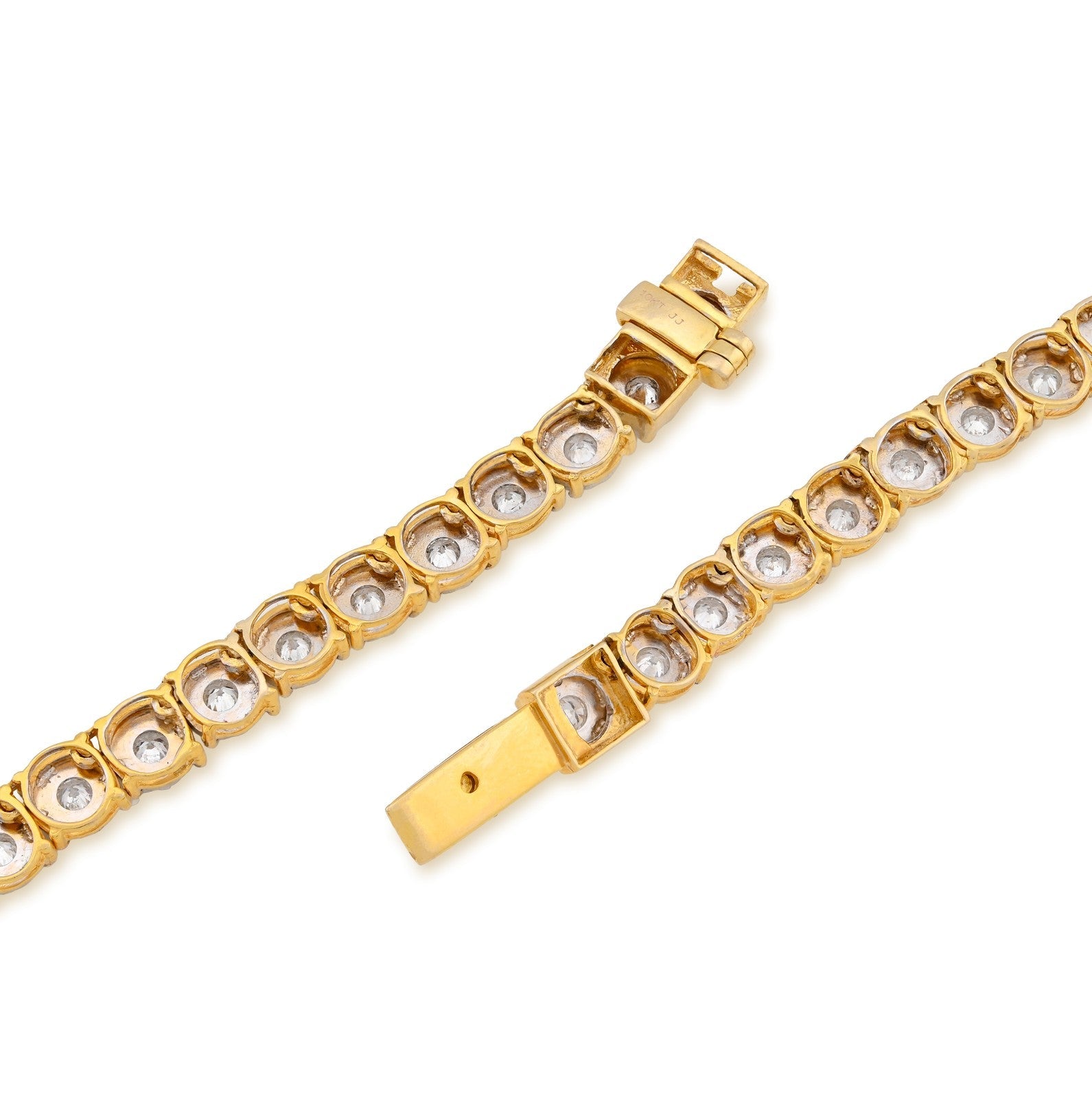 5.5MM 10k Yellow Gold 4.94CTW Natural Diamond Tennis Chain 28.6g 22Inch Necklace - Elite Jewelers - Necklaces