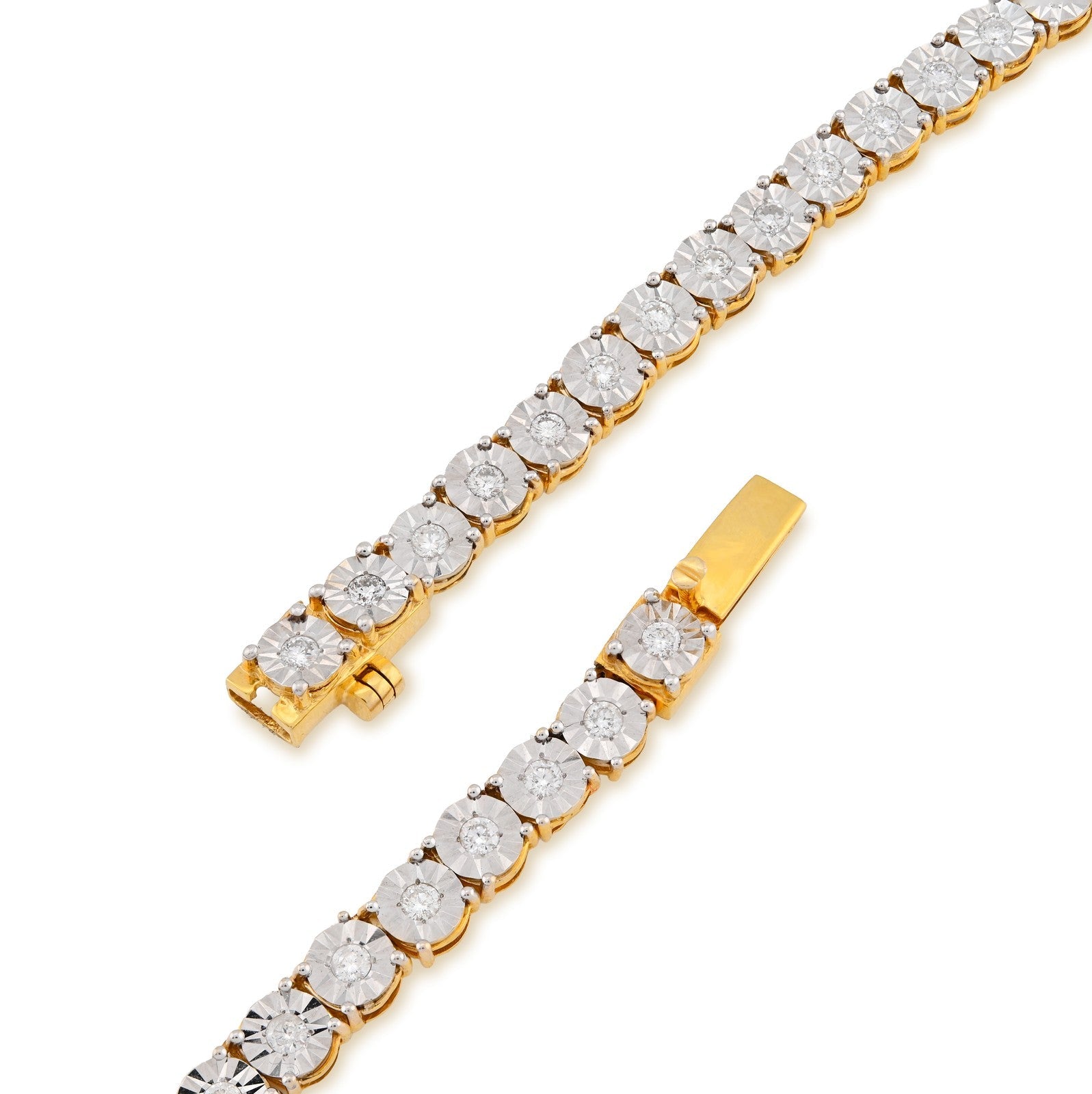 5.5MM 10k Yellow Gold 4.94CTW Natural Diamond Tennis Chain 28.6g 22Inch Necklace - Elite Jewelers - Necklaces
