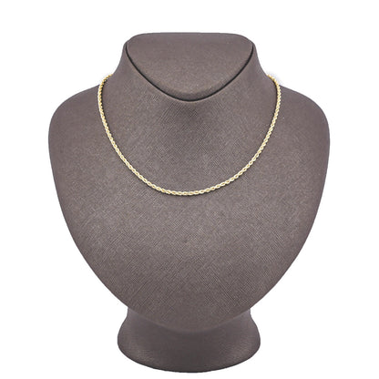 10k Yellow Gold 2MM Diamond Cut 2 Rope Chains Necklace Mens Womens 22 Inches