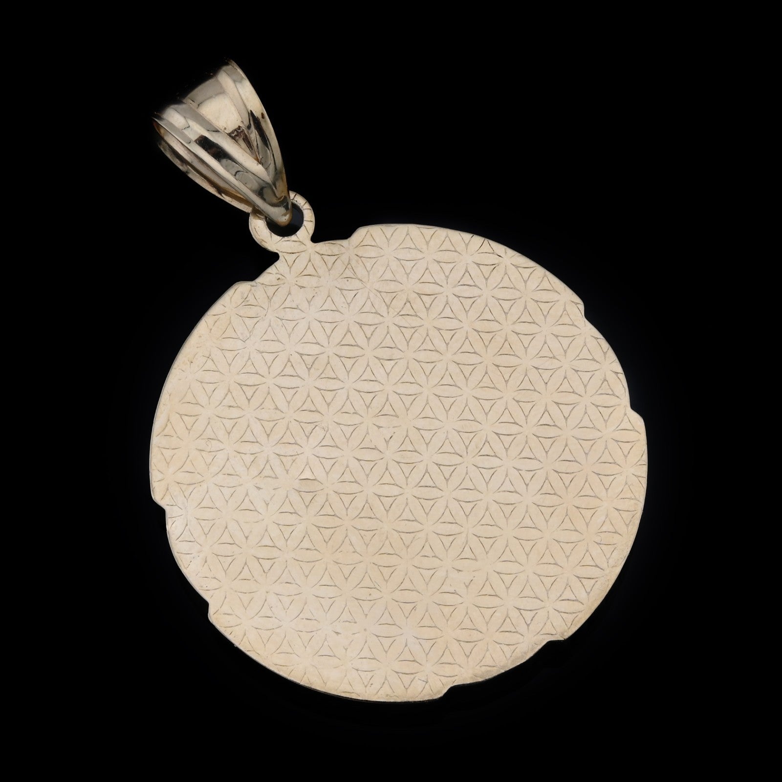 10K Yellow Gold Men Last Supper Apostles Pendant  1.35" 2 Tone Diamond Cut Charm