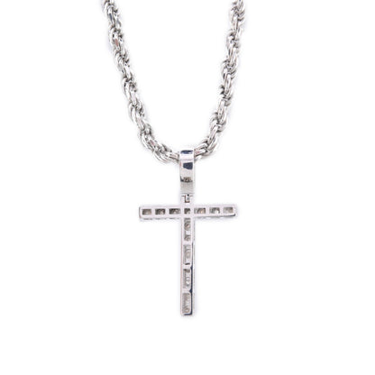 925 Silver Natural 0.15 CTW Diamond Initial Alphabet "T" Pendant 2g Unisex Charm