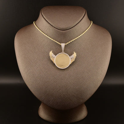 10k Yellow Gold 1.1CTW Natural Round Diamond Picture Memory Pendant 9.2g Charm