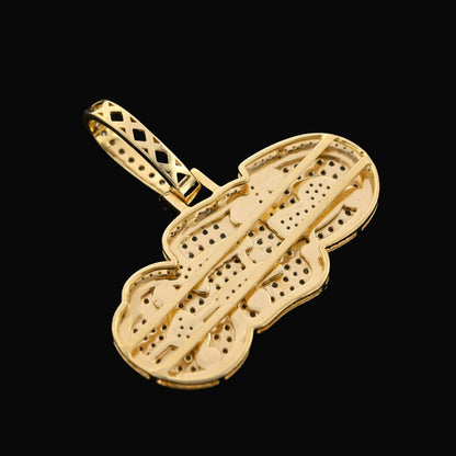 10k Yellow Gold 1.05CTW Natural Round Diamond "CEO" Pendant 4.2g Classic Charm