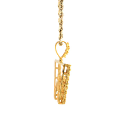 925 Yellow Natural 0.15 CTW Diamond Initial Alphabet "W" Pendant 2g Unisex Charm