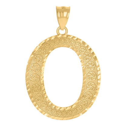 10k Yellow Gold Initial Letter "O" Pendant 3.5g Alphabet Unisex Charm