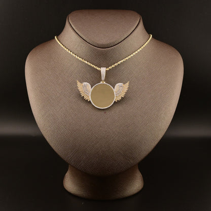 10k Yellow Gold 1.35CTW Natural Round Diamond Picture Memory Pendant 9.3g Charm