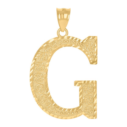 10k Yellow Gold Initial Letter "G" Pendant 3.5g Alphabet Unisex Charm