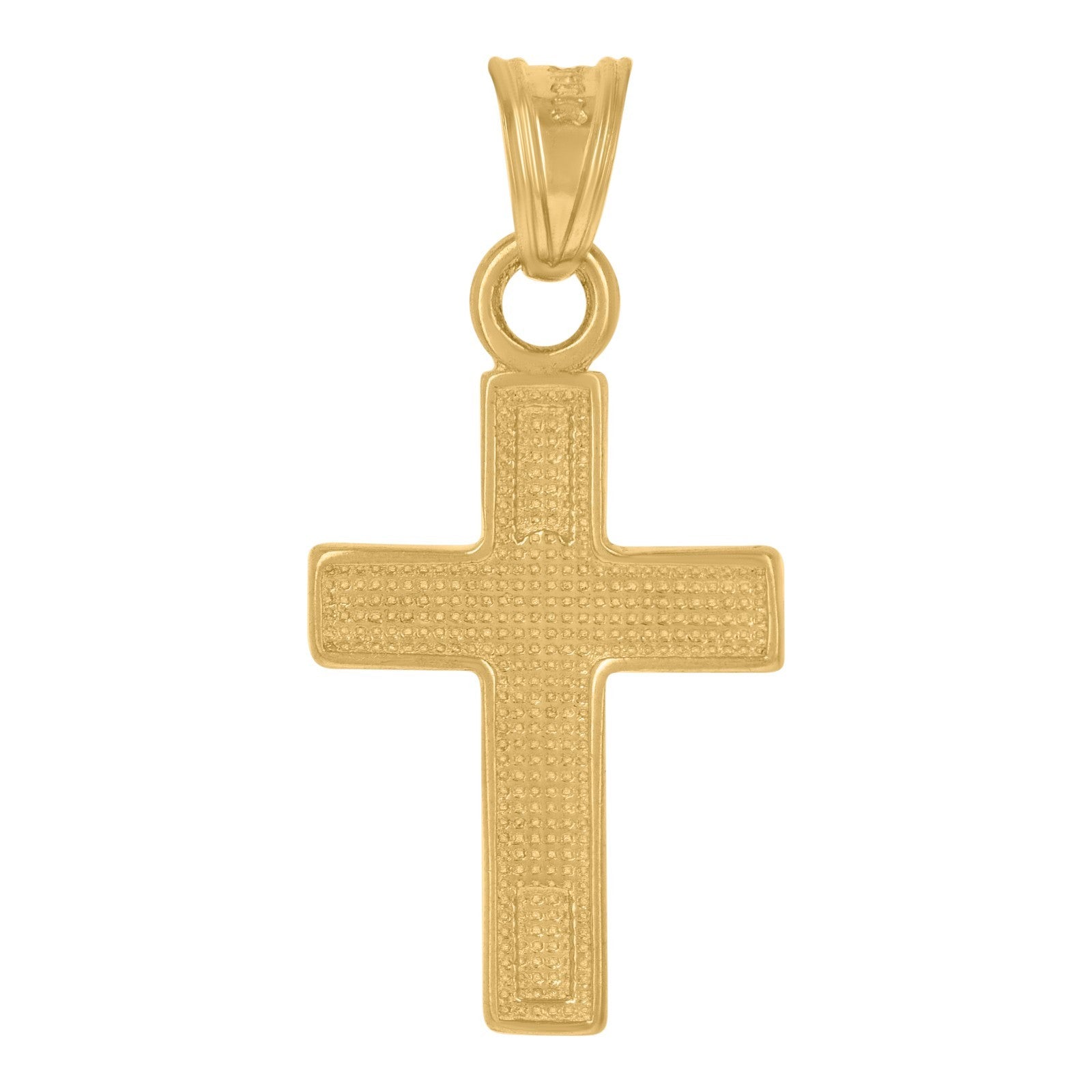 Mens 10k Yellow Gold RN & Caduceus Cross Religious Charm 1gms NEW Pendant