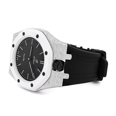 AP x Swatch Royal Pop Natural Diamond Band Black/White Watch Ocho Negro