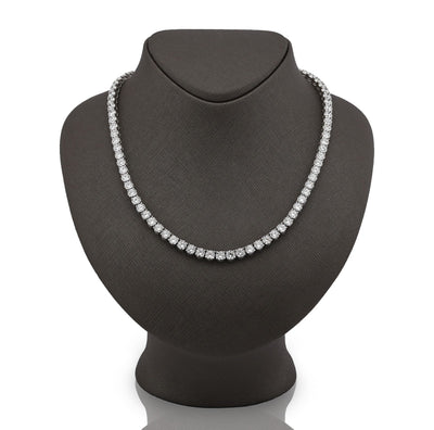 5MM 10k White Gold 55CTW Lab Grown Diamond Tennis Chain 52.5g 22 Inches Necklace - Elite Jewelers - Necklaces