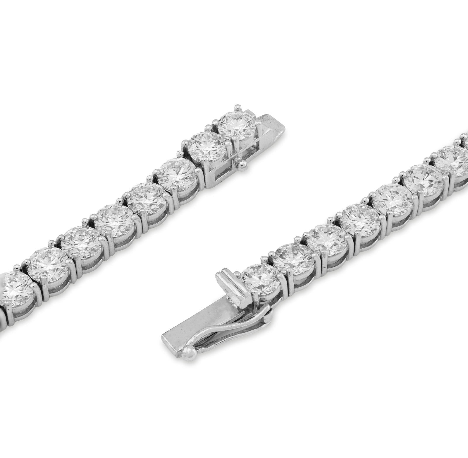 5MM 10k White Gold 55CTW Lab Grown Diamond Tennis Chain 52.5g 22 Inches Necklace - Elite Jewelers - Necklaces