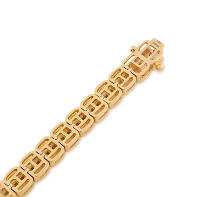 5MM 10k Yellow Gold 15.4g 2.97CTW Natural Round/Baguette Tennis Diamond Bracelet - Elite Jewelers - Bracelets