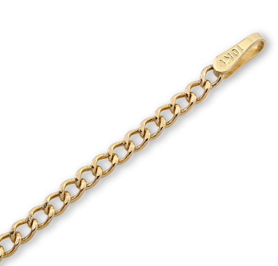 5MM 10k Yellow Gold 1.5gms Cuban Baby Bracelet 5.5 Inches Engravable ID Armlet - Elite Jewelers - Bracelets