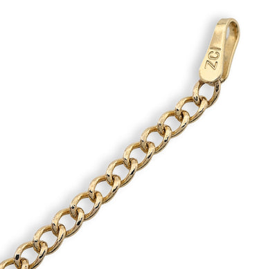 5MM 10k Yellow Gold 1.5gms Cuban Baby Bracelet 5.5 Inches Engravable ID Armlet - Elite Jewelers - Bracelets