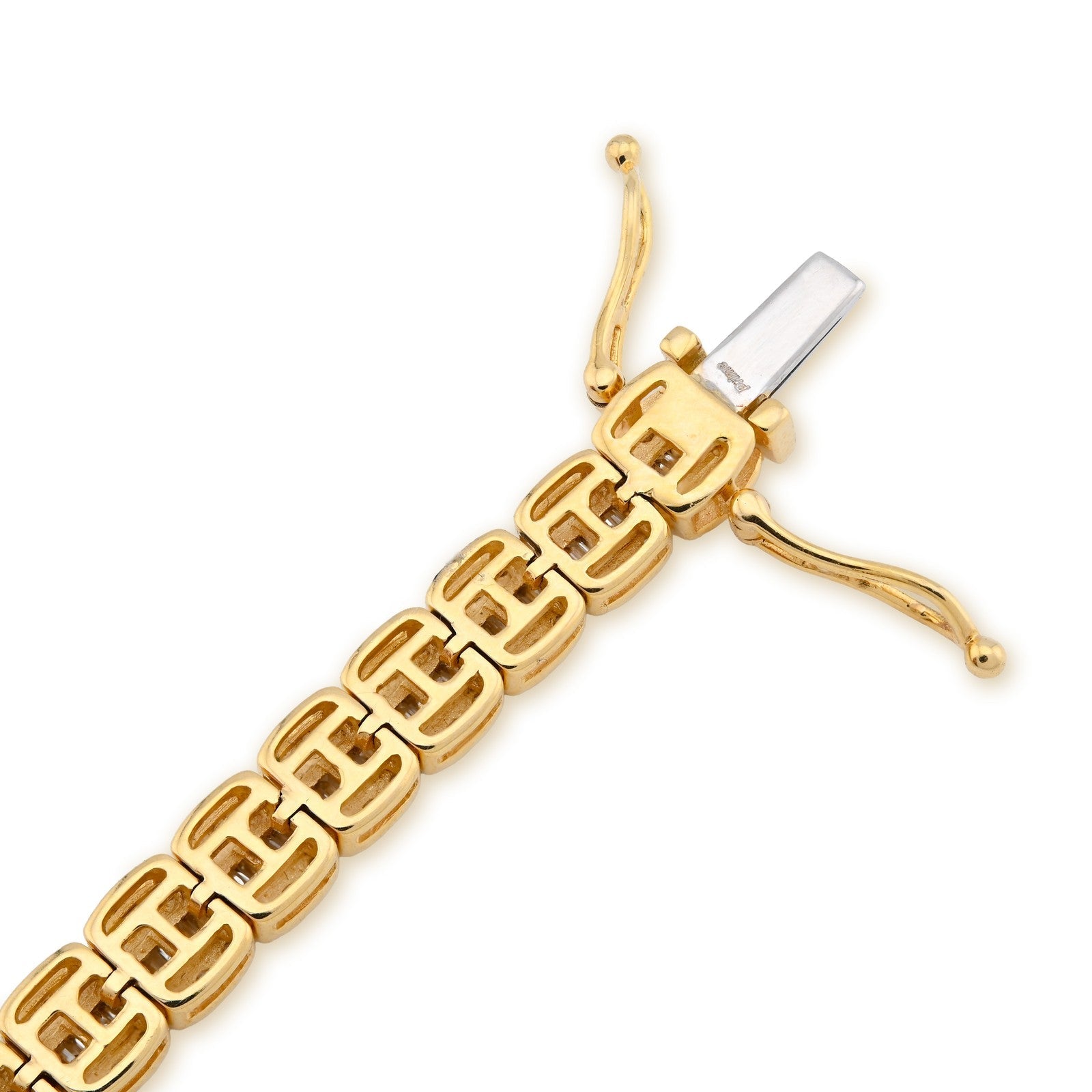 5MM 10k Yellow Gold 16.8gms 3.71CTW Pure Round/Baguette Diamond Tennis Bracelet - Elite Jewelers - Bracelets