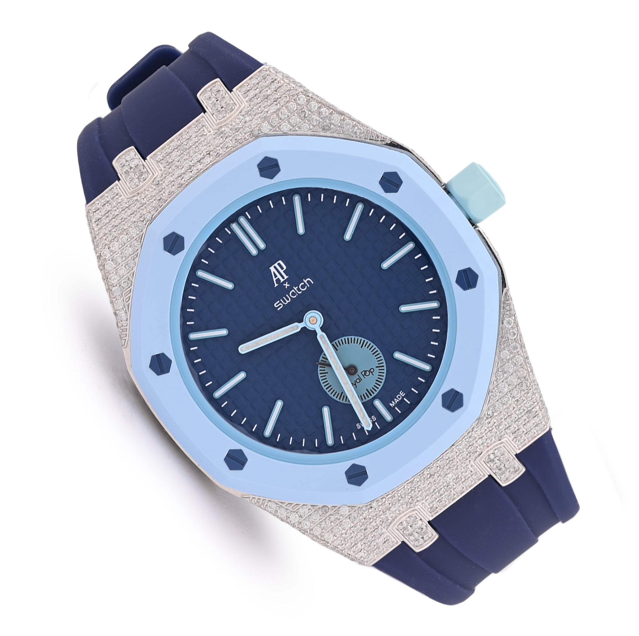 AP x Swatch Royal Pop Natural Diamond Band Watch Lan Ba