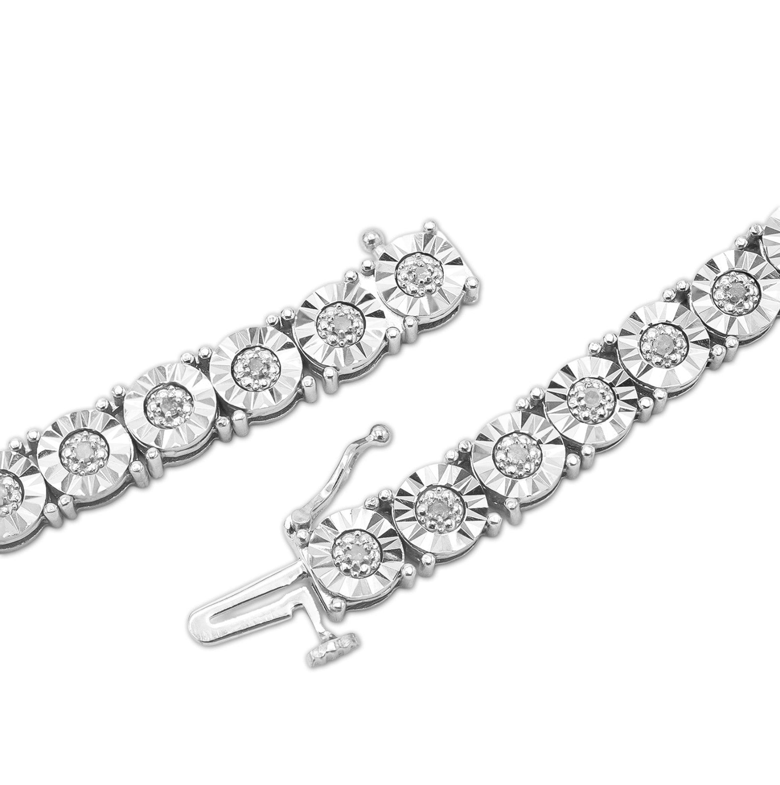 6MM 925 Silver 2.75CTW Illusion Setting 22 Inches Tennis Chain Necklace 35 grams - Elite Jewelers - Necklaces & Chains