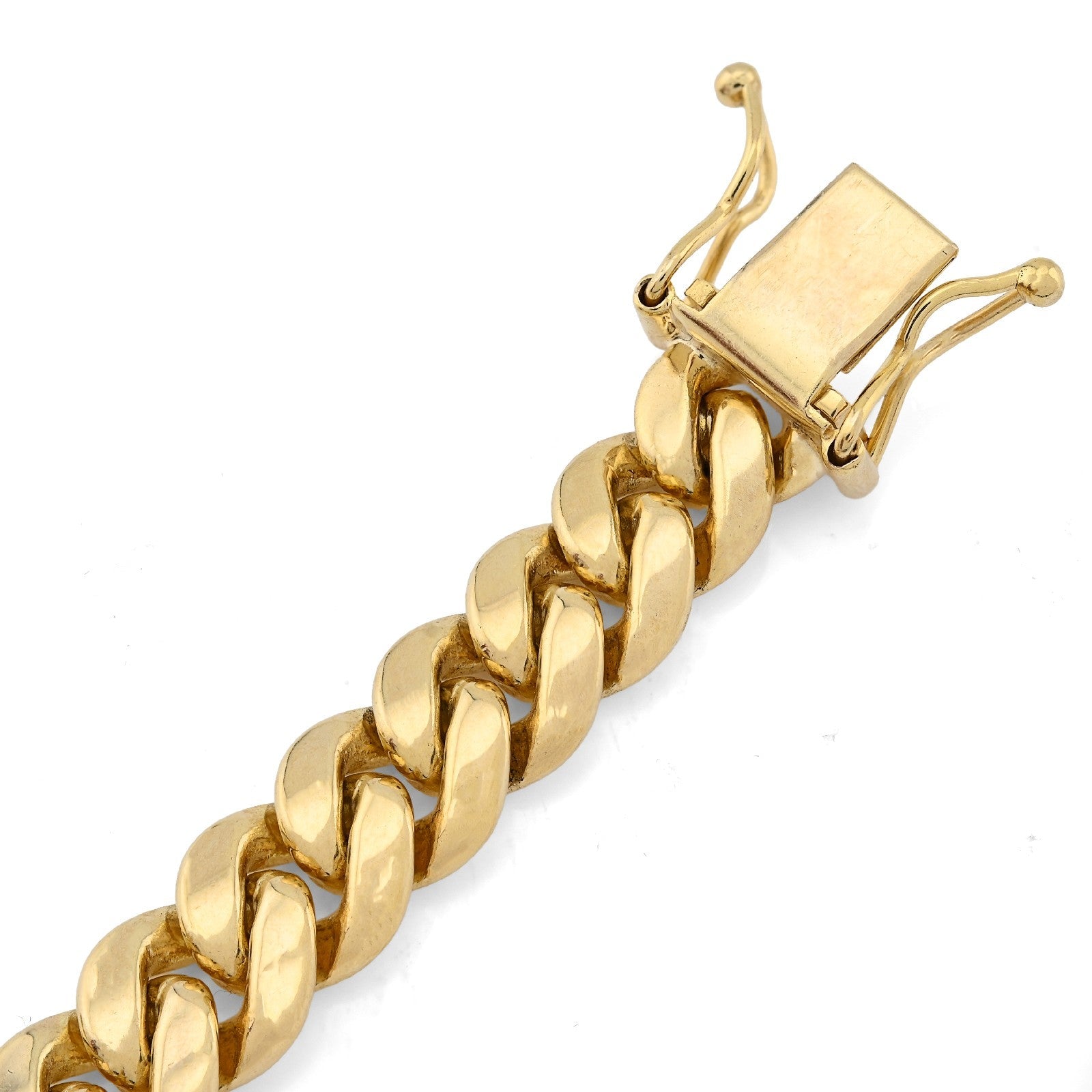 7.5MM Real 10k Yellow Gold Men Solid Cuban Link Bracelet 32.9gms 8 Inches Armlet - Elite Jewelers - Bracelets