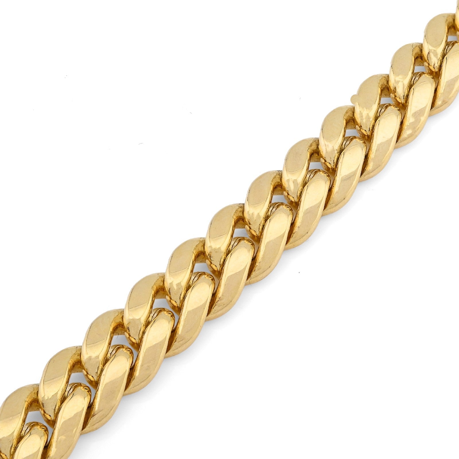 7.5MM Real 10k Yellow Gold Men Solid Cuban Link Bracelet 32.9gms 8 Inches Armlet - Elite Jewelers - Bracelets