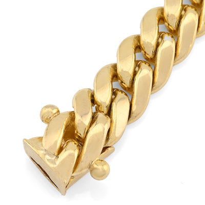 7.5MM Real 10k Yellow Gold Men Solid Cuban Link Bracelet 32.9gms 8 Inches Armlet - Elite Jewelers - Bracelets