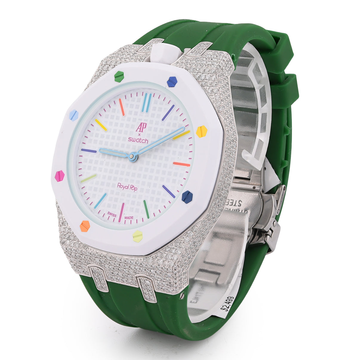 AP x Swatch Royal Pop Natural Diamond Band White Watch Huit Blanc