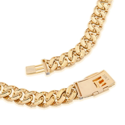 8MM 10k Yellow Gold 10.3 CTW Pure Diamond Mens Cuban Chain 22In 41.7gms Necklace - Elite Jewelers - Necklaces & Chains