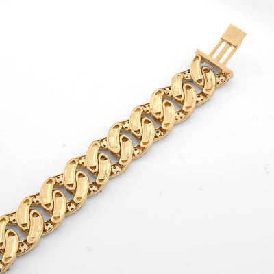 8MM 10k Yellow Gold 16.2g 3.9CTW Natural Diamond Cuban Link 8 Inch Mens Bracelet - Elite Jewelers - Bracelets