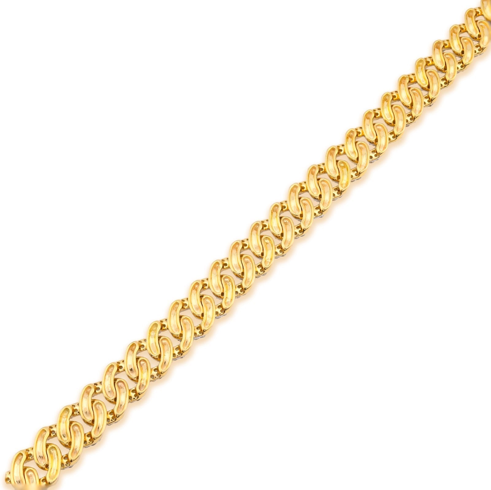 8MM 10k Yellow Gold 17g 3.8CTW Natural Round - Cut Diamond Cuban Bracelet 8 Inches - Elite Jewelers - Bracelets